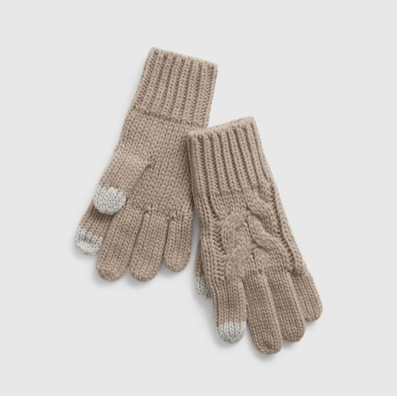 NWT - Girls Gap Marble Knit Pom Pom Hat (S/M) & matching Touchscreen Gloves (S) - Picture 3 of 3